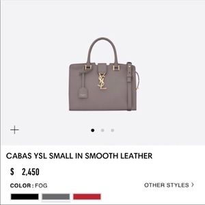 Cabas ysl small fog(gray) color.. ready to trade